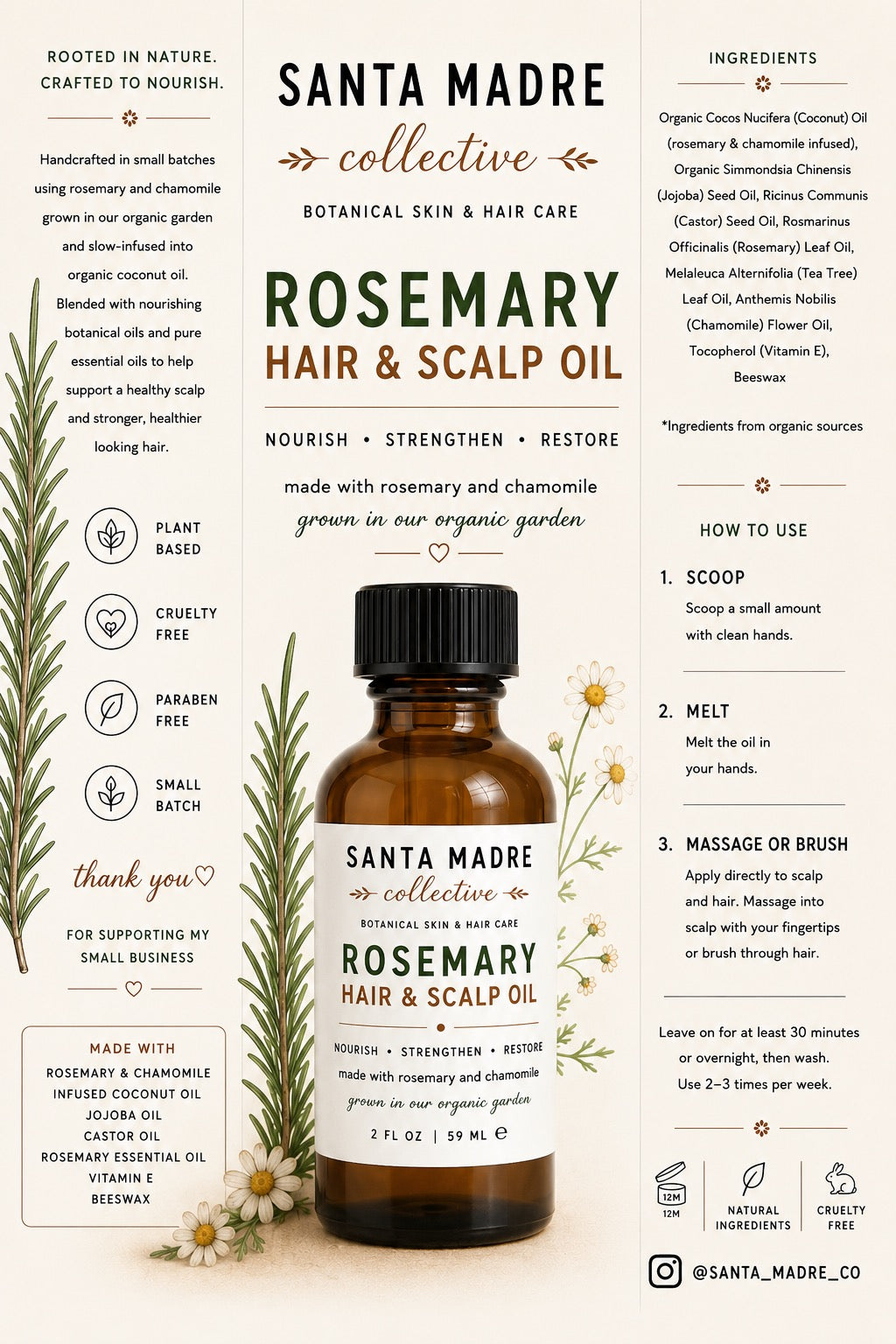Rosemary Hair & Scalp oil